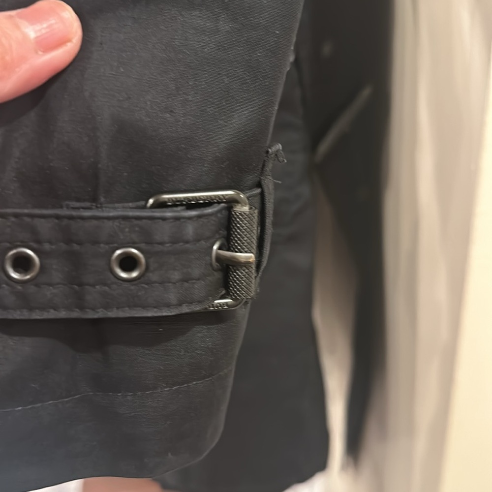 Burberry Brit Trench coat black removable hood check lining EXCELLENT condition - Picture 6 of 17